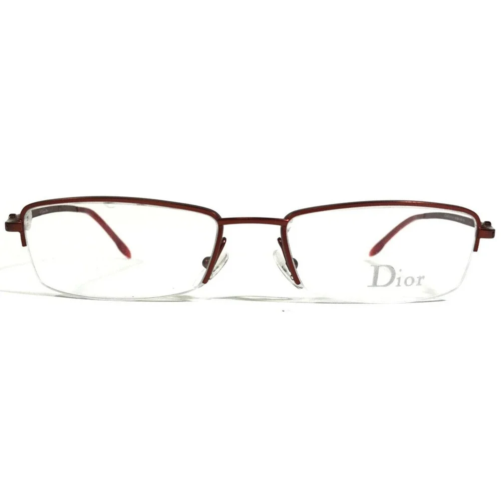 Christian Dior Eyeglasses Frames CD3627 HJ3 Red Rectangular Half Rim 51-17-135